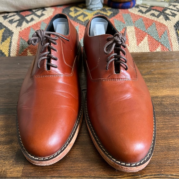 Nisolo “Everyday Oxford” Brown Waterproof Leather Shoes US9 Display Model main image 5